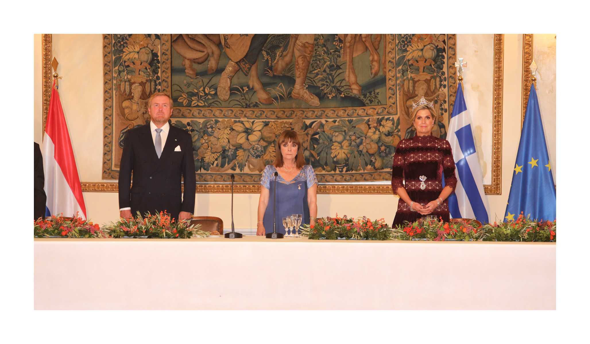 Όσα έγιναν στο επίσημο δείπνο προς τιμήν του Βασιλικού Ζεύγους της Ολλανδίας στο Προεδρικό Μέγαρο - Η προσφώνηση της Προέδρου της Δημοκρατίας και οι καλεσμένοι